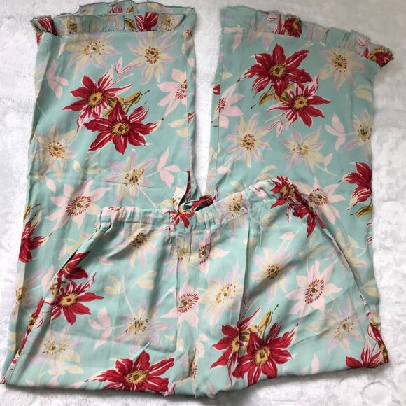 Vintage Romeo Romeo Floral Print Straight Leg Cropped Pants Small 100% Rayon USA - Picture 7 of 9